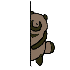 [LINEスタンプ] ようすのおかしいタヌキ