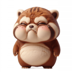 [LINEスタンプ] 日本のアライグマ犬 やる気ゼロ