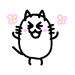 [LINEスタンプ] 楽にかいた猫