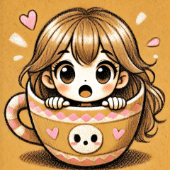 [LINEスタンプ] カップdeガール