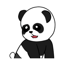 [LINEスタンプ] 不思議に思うパンダ