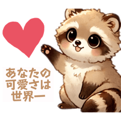 [LINEスタンプ] タヌキさんは伝えたい