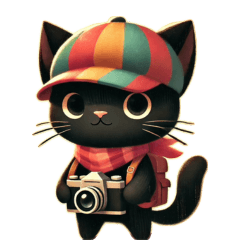 [LINEスタンプ] カラフルな帽子の旅好き動物たちvol.1