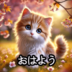 [LINEスタンプ] 可愛い子猫×定番挨拶 使いやすさ◎