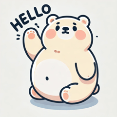 [LINEスタンプ] ブラブラのクマのスタンプ@SFW