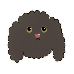 [LINEスタンプ] チョコレートカラーのラブラドゥードル