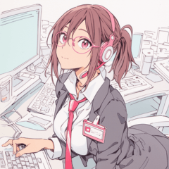 [LINEスタンプ] コールセンターで働く女の子