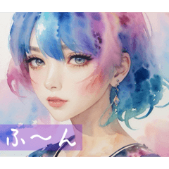 [LINEスタンプ] 水彩画風⭐︎女性スタンプ2
