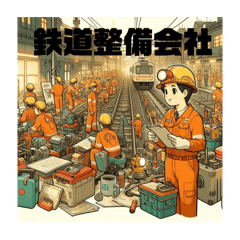 [LINEスタンプ] 鉄道整備会社（株）®︎MAINTENANCE4