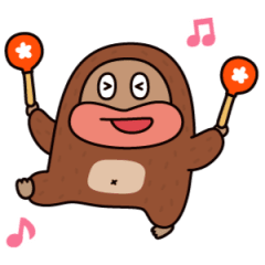 [LINEスタンプ] 動く！サク山チョコ次郎