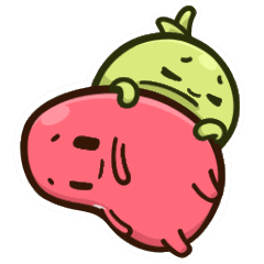 [LINEスタンプ] 豆カップル、エンドウ豆バージョン。