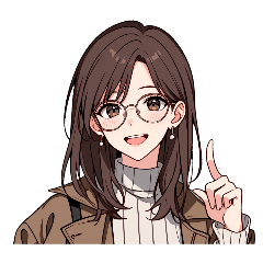 [LINEスタンプ] ストレートロングメガネ姉