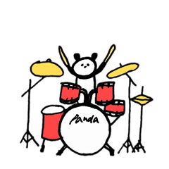 [LINEスタンプ] バンドマンパンダ