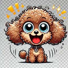 [LINEスタンプ] イカれたトイプードルの感情スタンプ