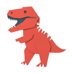 [LINEスタンプ] 折り紙な恐竜