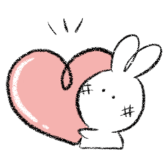 [LINEスタンプ] もちうさぎの日常【使いやすい】