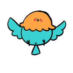 [LINEスタンプ] テキトーな鳥さん