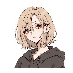 [LINEスタンプ] 金髪黒パーカー姉さん