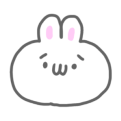 [LINEスタンプ] うさぎのしろたも 挨拶＆返事 日常生活編