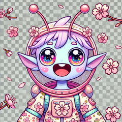 [LINEスタンプ] イカレた宇宙人・桜風スタンプ