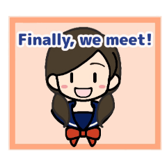 [LINEスタンプ] コナ音の女子高生スタンプ（英語版）
