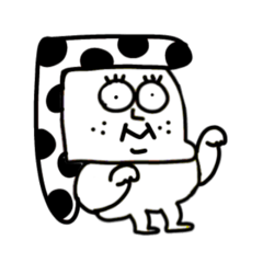 [LINEスタンプ] MEZ.白黒時々色々.1