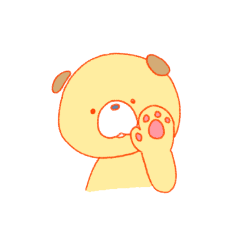 [LINEスタンプ] 無口ないぬ