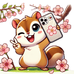 [LINEスタンプ] しまりす花見帖