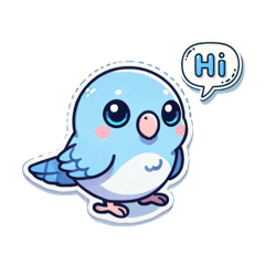 [LINEスタンプ] 英語でサザナミインコ