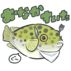 [LINEスタンプ] ぷくぷく！淡水フグたち