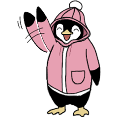 [LINEスタンプ] ペンギンのふわっぺ  -ver.春パーカー-