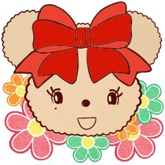 [LINEスタンプ] 花♡のスタンプです(トイプードル)