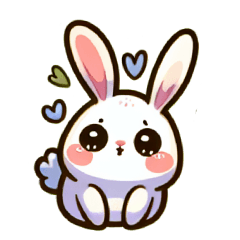 [LINEスタンプ] かわいいどうぶつのすたんぷ(ウサギ)
