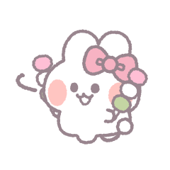 [LINEスタンプ] 春を生きるうしゃぎ！！ ピンク