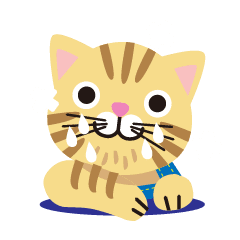 [LINEスタンプ] かぎしっぽの茶トラニャンコ1