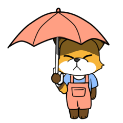 [LINEスタンプ] 日光恐怖症のフォックスドッグ
