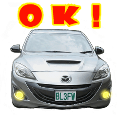 [LINEスタンプ] 毎日使える動く車スタンプ 英語Ver.