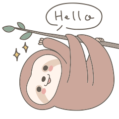 [LINEスタンプ] ほんわかかわいいナマケモノ