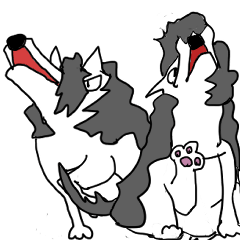 [LINEスタンプ] ワイルドなハスキー犬