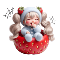 [LINEスタンプ] イチゴちゃん✨毎日使える言葉