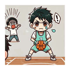 [LINEスタンプ] バスケットボール部キャラ