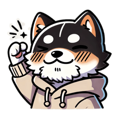 [LINEスタンプ] 黒柴おじごん5