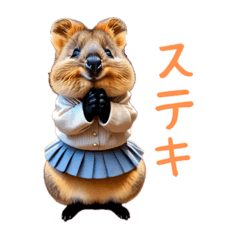 [LINEスタンプ] ハッピーアニマル_クオッカワラビー34