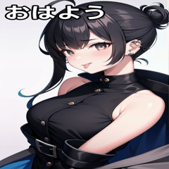 [LINEスタンプ] 知的むっつりなハーフアップ海賊女の子