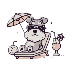 [LINEスタンプ] シンプルなシュナウザーたち