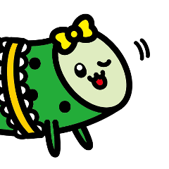 [LINEスタンプ] カッパ王国のきゅうりちゃん