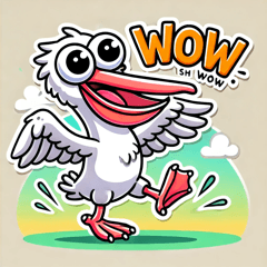 [LINEスタンプ] ブラブラのペリカンのスタンプ@SFW