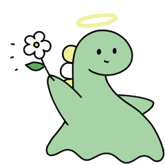 [LINEスタンプ] 動く！恐竜のおばけ【文字なし】