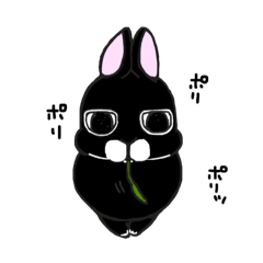 [LINEスタンプ] くろウサちゃん