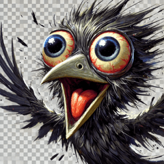 [LINEスタンプ] イカレタカラスの感情スタンプ